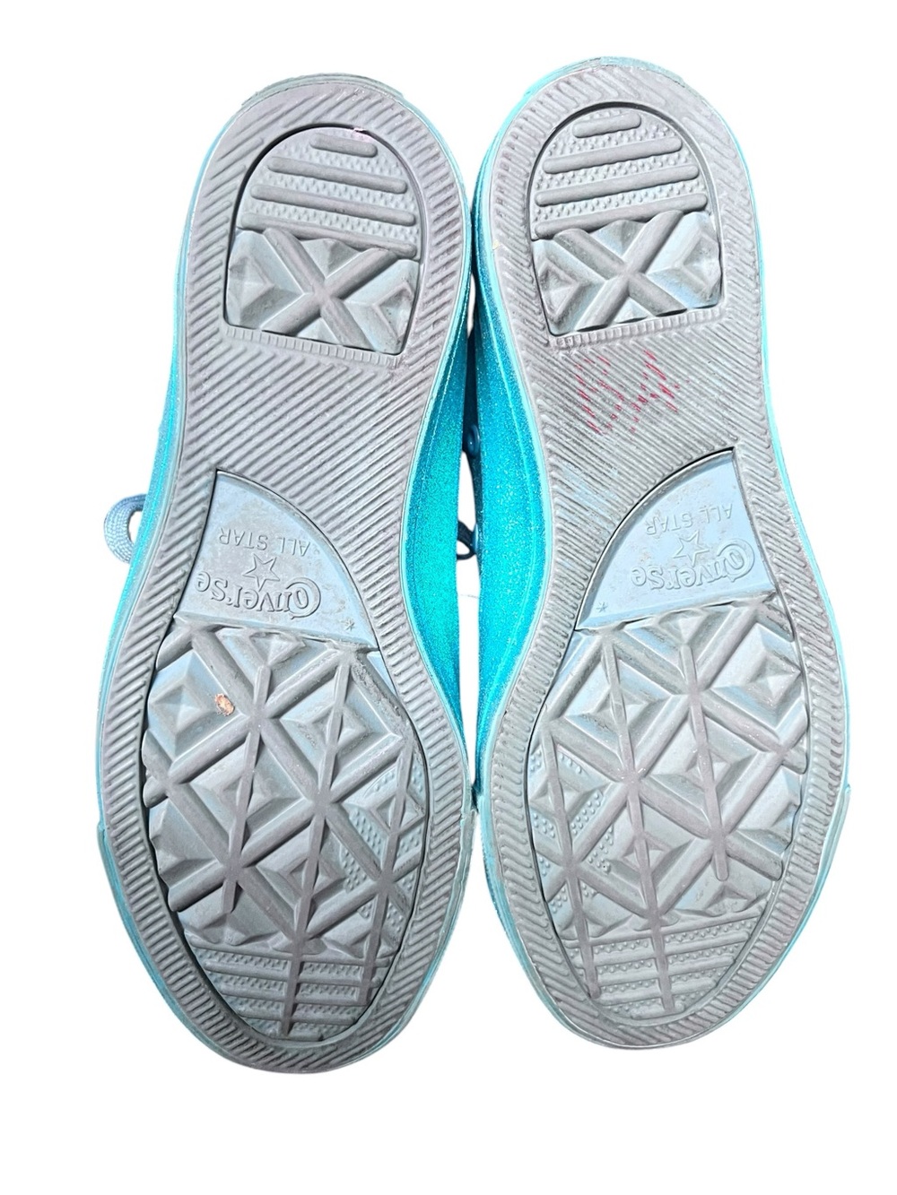 Converse Chuck Taylor All Star Low Glitter Teal Sparkly Women’s Sz 6 - Picture 5 of 6